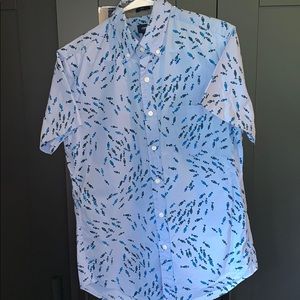 J.Crew small blue short sleeve button down (slim)